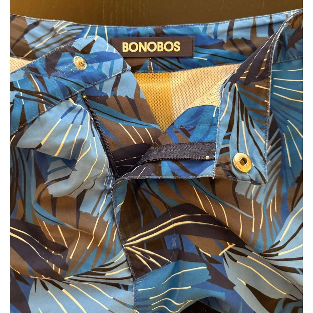 Bonobos Swim Trunk‎ Board Shorts Mens 32 Blue Adjustable Waist Surf Resortwear